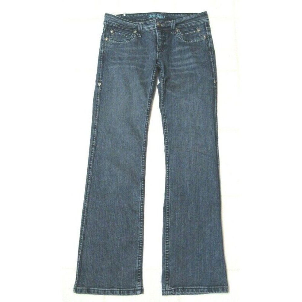B.B. Jeans Blue Jeans Size 11 Juniors Boot Cut Embroidered Back Pockets BB